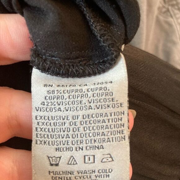 NWT Anthropologie Marrakech black satin front zip flowing pants runs big - Picture 10 of 11